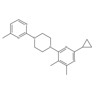 2-Cyclopropyl-4,5-dimethyl-6-[4-(4-methylpyrimidin-2-yl)piperazin-1-yl]pyrimidine Structure