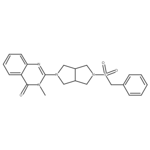 3-Methyl-2-{5-phenylmethanesulfonyl-octahydropyrrolo[3,4-c]pyrrol-2-yl}-3,4-dihydroquinazolin-4-one Structure