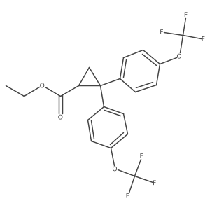 Ethyl 2,2-bis(4-(trifluoromethoxy)phenyl)cyclopropane-1-carboxylate结构式