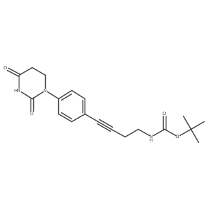tert-butyl N-[4-[4-(2,4-dioxohexahydropyrimidin-1-yl)phenyl]but-3-ynyl]carbamate Structure