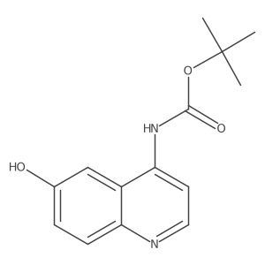 tert-butyl N-(6-hydroxyquinolin-4-yl)carbamate结构式