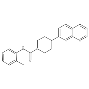 N-(2-methylphenyl)-4-(1,8-naphthyridin-2-yl)piperidine-1-carboxamide结构式