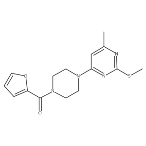 4-[4-(Furan-2-carbonyl)piperazin-1-yl]-6-methyl-2-(methylsulfanyl)pyrimidine结构式