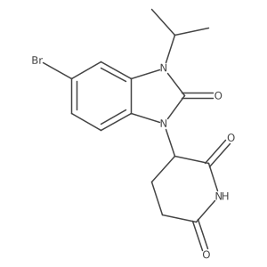 3-(5-Bromo-3-isopropyl-2-oxo-2,3-dihydro-1H-benzo[d]imidazol-1-yl)piperidine-2,6-dione结构式