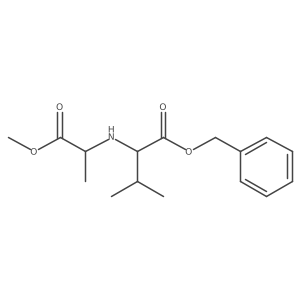 benzyl (2S)-2-{[(2S)-1-methoxy-1-oxopropan-2-yl]amino}-3-methylbutanoate结构式