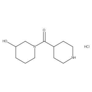 1-(Piperidine-4-carbonyl)piperidin-3-ol hydrochloride结构式