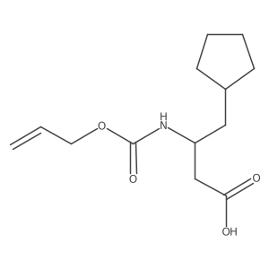 4-Cyclopentyl-3-{[(prop-2-en-1-yloxy)carbonyl]amino}butanoic acid结构式