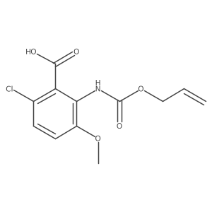 6-Chloro-3-methoxy-2-{[(prop-2-en-1-yloxy)carbonyl]amino}benzoic acid Structure