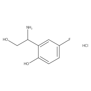 (R)-2-(1-Amino-2-hydroxyethyl)-4-fluorophenol hydrochloride Structure
