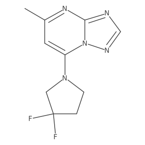 7-(3,3-Difluoropyrrolidin-1-yl)-5-methyl-[1,2,4]triazolo[1,5-a]pyrimidine Structure
