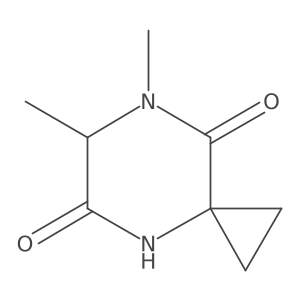(6S)-6,7-dimethyl-4,7-diazaspiro[2.5]octane-5,8-dione结构式