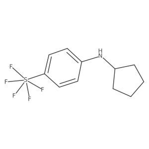 N-Cyclopentyl-4-(pentafluoro-l6-sulfanyl)aniline结构式