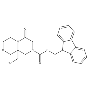 (9H-fluoren-9-yl)methyl 9a-(hydroxymethyl)-6-oxo-octahydropyrazino[2,1-c][1,4]oxazine-8-carboxylate Structure