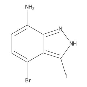4-bromo-3-iodo-1H-indazol-7-amine结构式