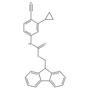 (9H-fluoren-9-yl)methyl N-(5-cyano-6-cyclopropylpyridin-2-yl)carbamate Structure