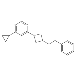 4-Cyclopropyl-6-{3-[(pyridin-3-yloxy)methyl]azetidin-1-yl}pyrimidine结构式