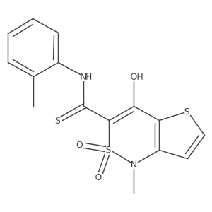 4-hydroxy-1-methyl-N-(2-methylphenyl)-2,2-dioxo-1,2-dihydro-2lambda~6~-thieno[3,2-c][1,2]thiazine-3-carbothioamide Structure