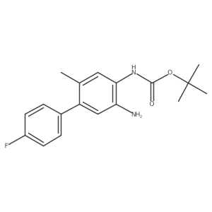 Carbamic acid,(5-amino-4'-fluoro-2-methyl[1,1'-biphenyl]-4-yl)-,1,1-dimethylethyl ester Structure