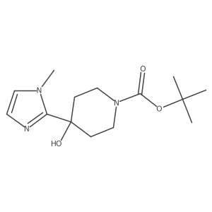tert-butyl 4-hydroxy-4-(1-methyl-1H-imidazol-2-yl)piperidine-1-carboxylate结构式