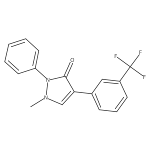 2-Methyl-1-phenyl-4-(alpha,alpha,alpha-trifluoro-3-tolyl)-3-pyrazolin-5-one结构式