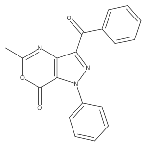 Pyrazolo[4,3-d][1,3]oxazin-7(1h)-one,3-benzoyl-5-methyl-1-phenyl-结构式