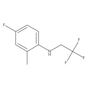 4-fluoro-2-methyl-N-(2,2,2-trifluoroethyl)aniline结构式