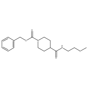 1-Benzyloxycarbonyl-4-[N-(2-methoxyethyl)carbamoyl]piperidine结构式