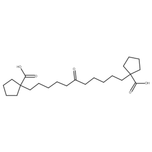 1-[11-(1-Carboxycyclopentyl)-6-oxoundecyl]-1-cyclopentanecarboxylic acid Structure