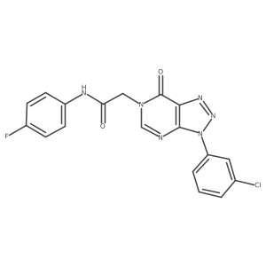 2-(3-(3-chlorophenyl)-7-oxo-3H-[1,2,3]triazolo[4,5-d]pyrimidin-6(7H)-yl)-N-(4-fluorophenyl)acetamide Structure
