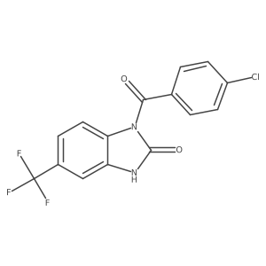 1-(4-Chlorobenzoyl)-5-trifluoromethylbenzimidazole-2-one结构式