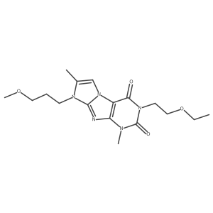 3-(2-ethoxyethyl)-8-(3-methoxypropyl)-1,7-dimethyl-1H-imidazo[2,1-f]purine-2,4(3H,8H)-dione结构式
