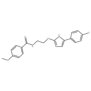 N-(2-((5-(4-chlorophenyl)-1H-imidazol-2-yl)thio)ethyl)-4-methoxybenzamide结构式