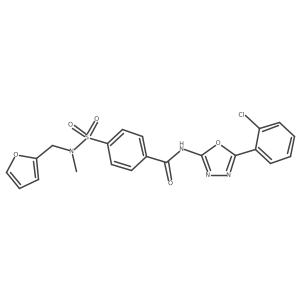 N-(5-(2-chlorophenyl)-1,3,4-oxadiazol-2-yl)-4-(N-(furan-2-ylmethyl)-N-methylsulfamoyl)benzamide Structure