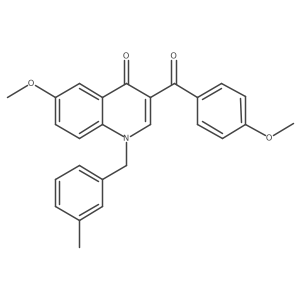 6-Methoxy-3-(4-methoxybenzoyl)-1-[(3-methylphenyl)methyl]-1,4-dihydroquinolin-4-one Structure