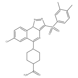 1-[7-Chloro-3-(3,4-dimethylbenzenesulfonyl)-[1,2,3]triazolo[1,5-A]quinazolin-5-YL]piperidine-4-carboxamide结构式