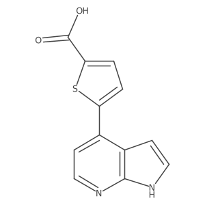 5-(1H-pyrrolo[2,3-b]pyridin-4-yl)-2-thiophenecarboxylic acid结构式