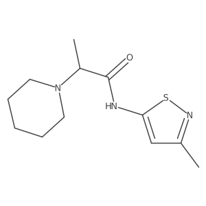alpha-Methyl-N-(3-methyl-5-isothiazolyl)-1-piperidineacetamide Structure