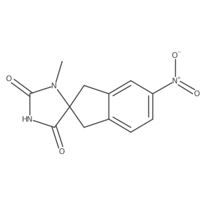 (R)-3-Methyl-5'-nitro-spiro[imidazolidine-4,2'-indane]-2,5-dione结构式