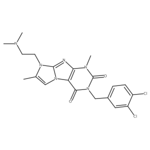 3-(3,4-dichlorobenzyl)-8-(2-(dimethylamino)ethyl)-1,7-dimethyl-1H-imidazo[2,1-f]purine-2,4(3H,8H)-dione Structure
