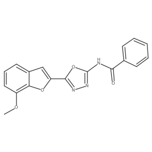N-(5-(7-methoxybenzofuran-2-yl)-1,3,4-oxadiazol-2-yl)benzamide Structure