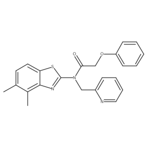 N-(4,5-dimethylbenzo[d]thiazol-2-yl)-2-phenoxy-N-(pyridin-2-ylmethyl)acetamide结构式