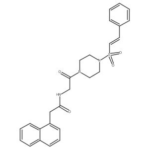 2-(naphthalen-1-yl)-N-{2-oxo-2-[4-(2-phenylethenesulfonyl)piperazin-1-yl]ethyl}acetamide结构式