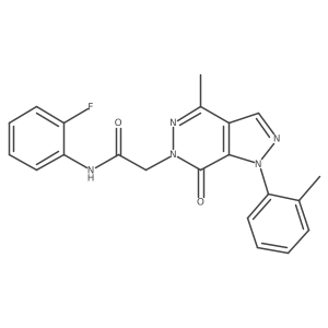 N-(2-fluorophenyl)-2-(4-methyl-7-oxo-1-(o-tolyl)-1H-pyrazolo[3,4-d]pyridazin-6(7H)-yl)acetamide结构式