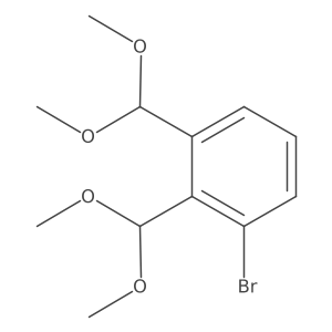 1-Bromo-2,3-bis(dimethoxymethyl)benzene结构式