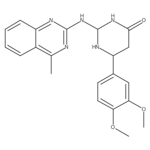 6-(3,4-Dimethoxyphenyl)-2-[(4-methylquinazolin-2-yl)amino]-1,3-diazinan-4-one Structure