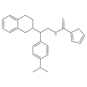 N-(2-(3,4-dihydroisoquinolin-2(1H)-yl)-2-(4-(dimethylamino)phenyl)ethyl)thiophene-2-carboxamide Structure