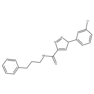 1-(3-chlorophenyl)-N-(3-phenylpropyl)-1H-1,2,3-triazole-4-carboxamide结构式
