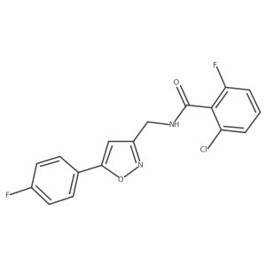 2-chloro-6-fluoro-N-((5-(4-fluorophenyl)isoxazol-3-yl)methyl)benzamide Structure