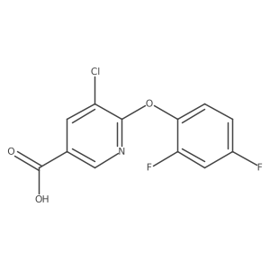 5-Chloro-6-(2,4-difluorophenoxy)-3-pyridinecarboxylic acid Structure