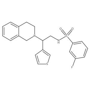 N-(2-(3,4-dihydroisoquinolin-2(1H)-yl)-2-(thiophen-3-yl)ethyl)-3-fluorobenzenesulfonamide Structure